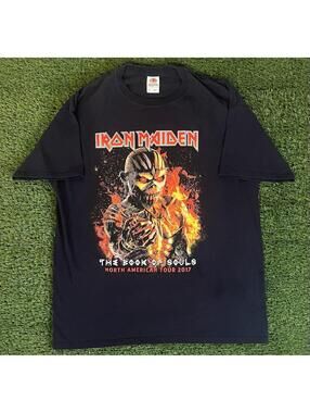 Iron Maiden The Book Of Souls North American Tour 2017 T-Shirt Mens XL